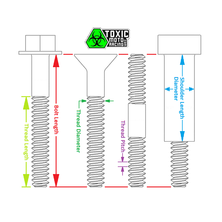 SLIDEmoto BlackTi Hex-Flange Bolts