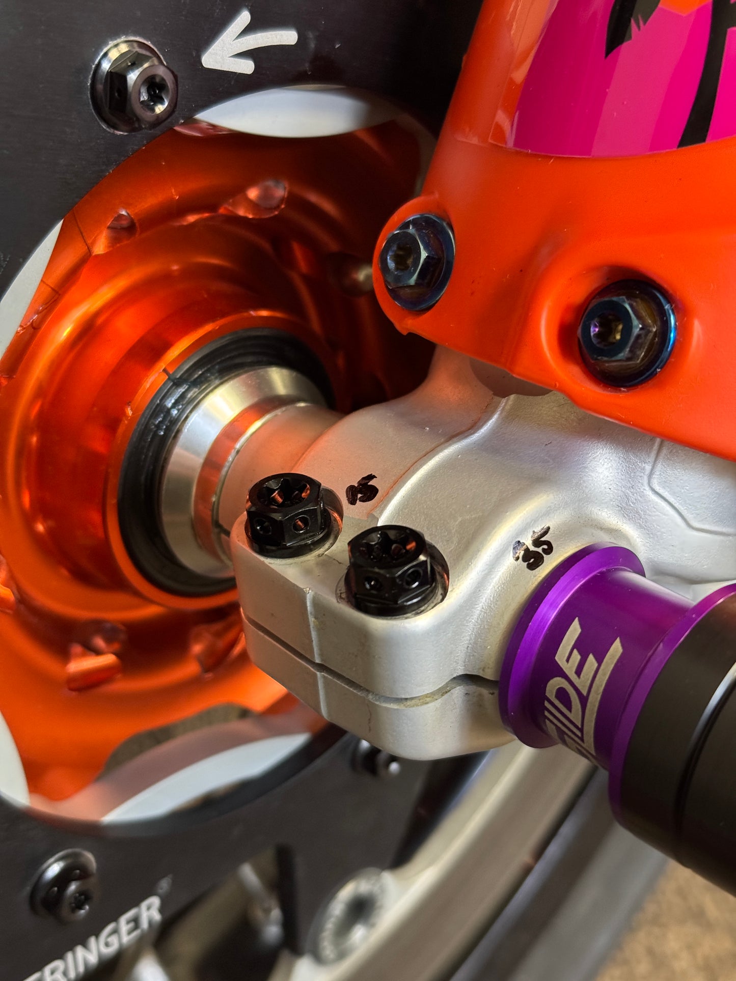 SLIDEmoto BlackTi Hex-Flange Bolts