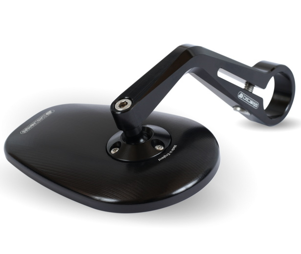 Oberon Adjustable Clamp Arm Mirror Racing Bezel