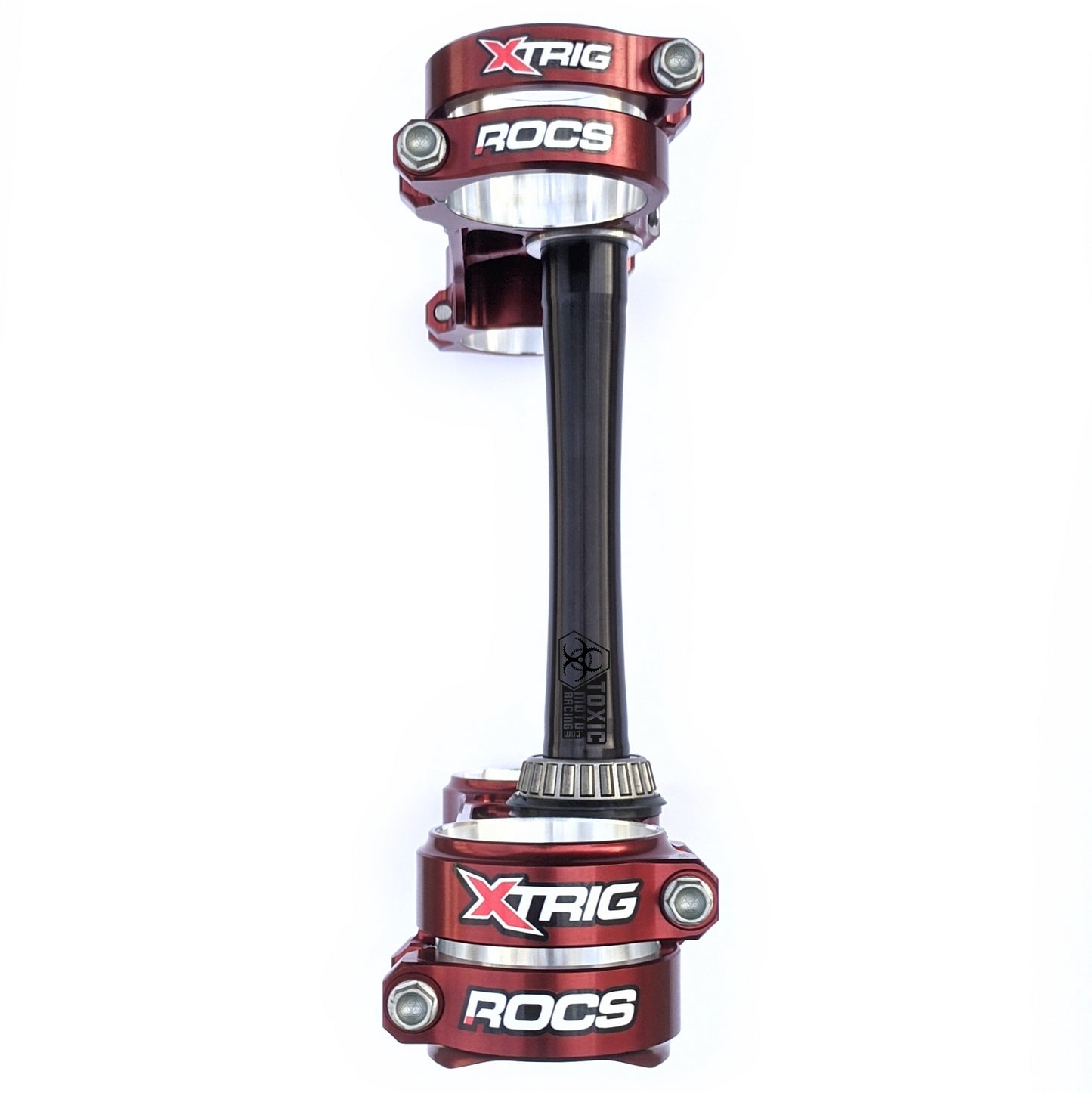 The ROCS system on both top and bottom triple clamps provides a more even clamping of the fork leg.