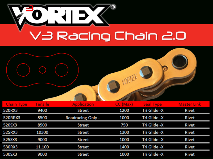 Vortex 520SX3 X-Ring Chain