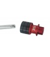 Pro Slider integrated front axle nut (or screw): Uses 3/8" socket extension to install and remove.