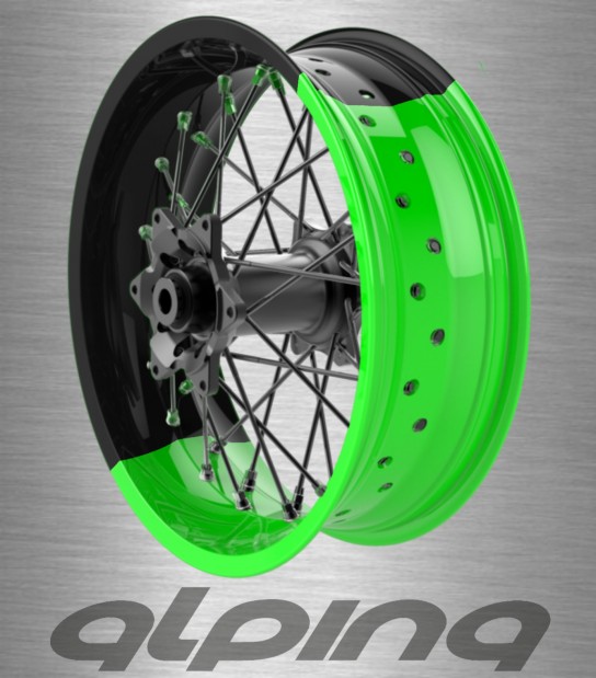 Alpina STS2 Tubeless Supermoto Wheels