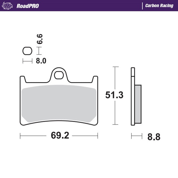 Moto-Master RoadPRO Carbon Racing Front Brake Pads