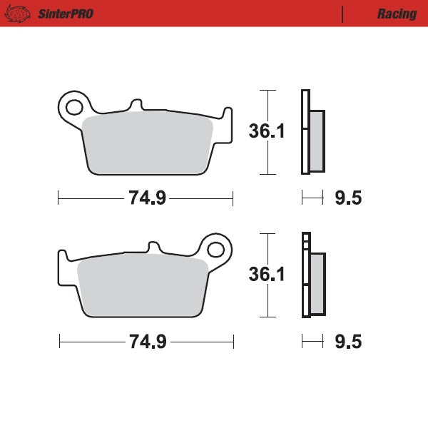 Moto-Master SinterPro Rear Brake Pads