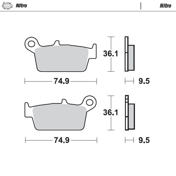 Moto-Master Nitro Rear Brake Pads