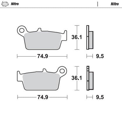 Moto-Master Nitro Rear Brake Pads