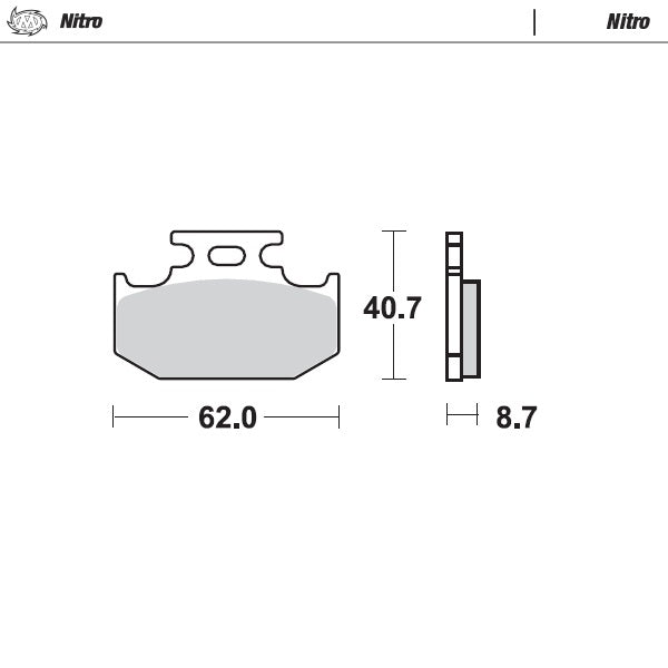 Moto-Master Nitro Rear Brake Pads
