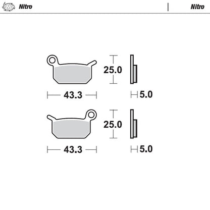 Moto-Master Nitro Front/Rear Brake Pads