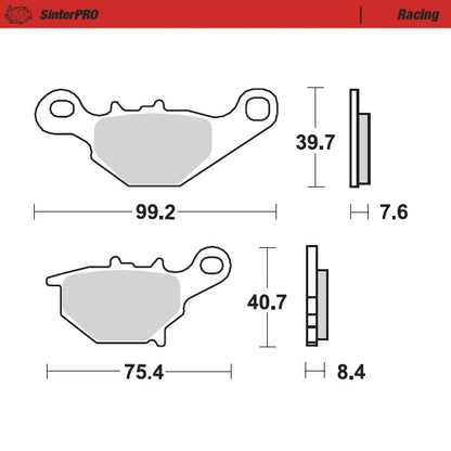 Moto-Master SinterPro Rear Brake Pads