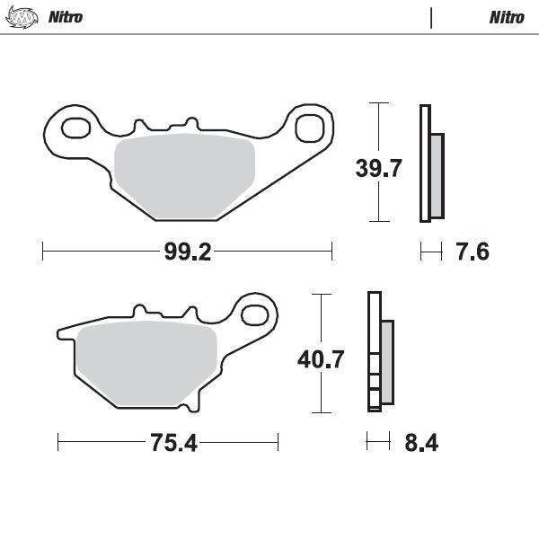 Moto-Master Nitro Rear Brake Pads