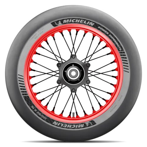 Michelin Power Supermoto Front, Checkered Sidewall Styling