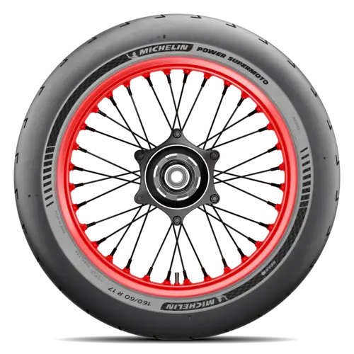 Michelin Power Supermoto Front, Checkered Sidewall Styling