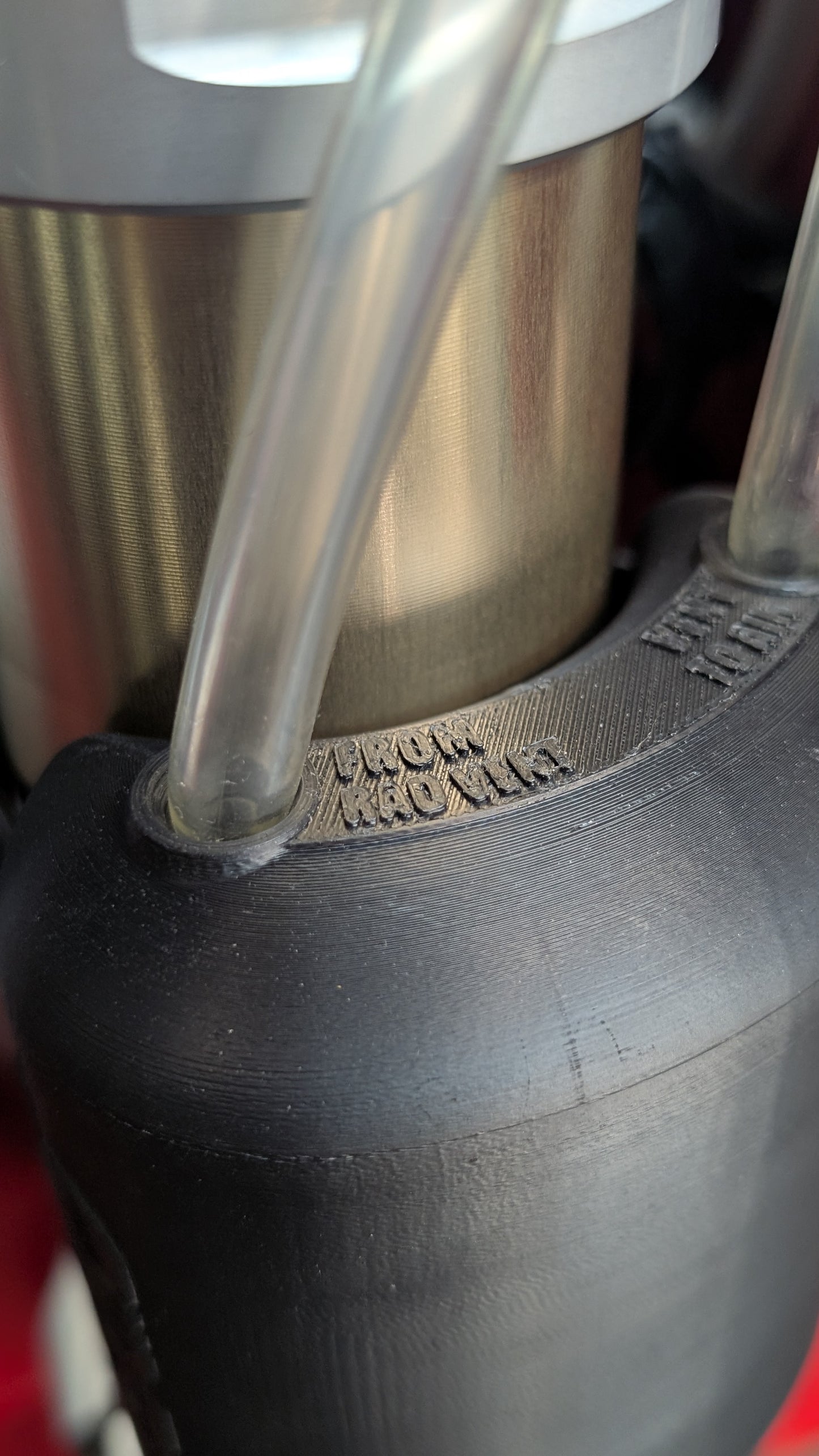 SLIDEmoto Fork-Mount Coolant Recovery Tank