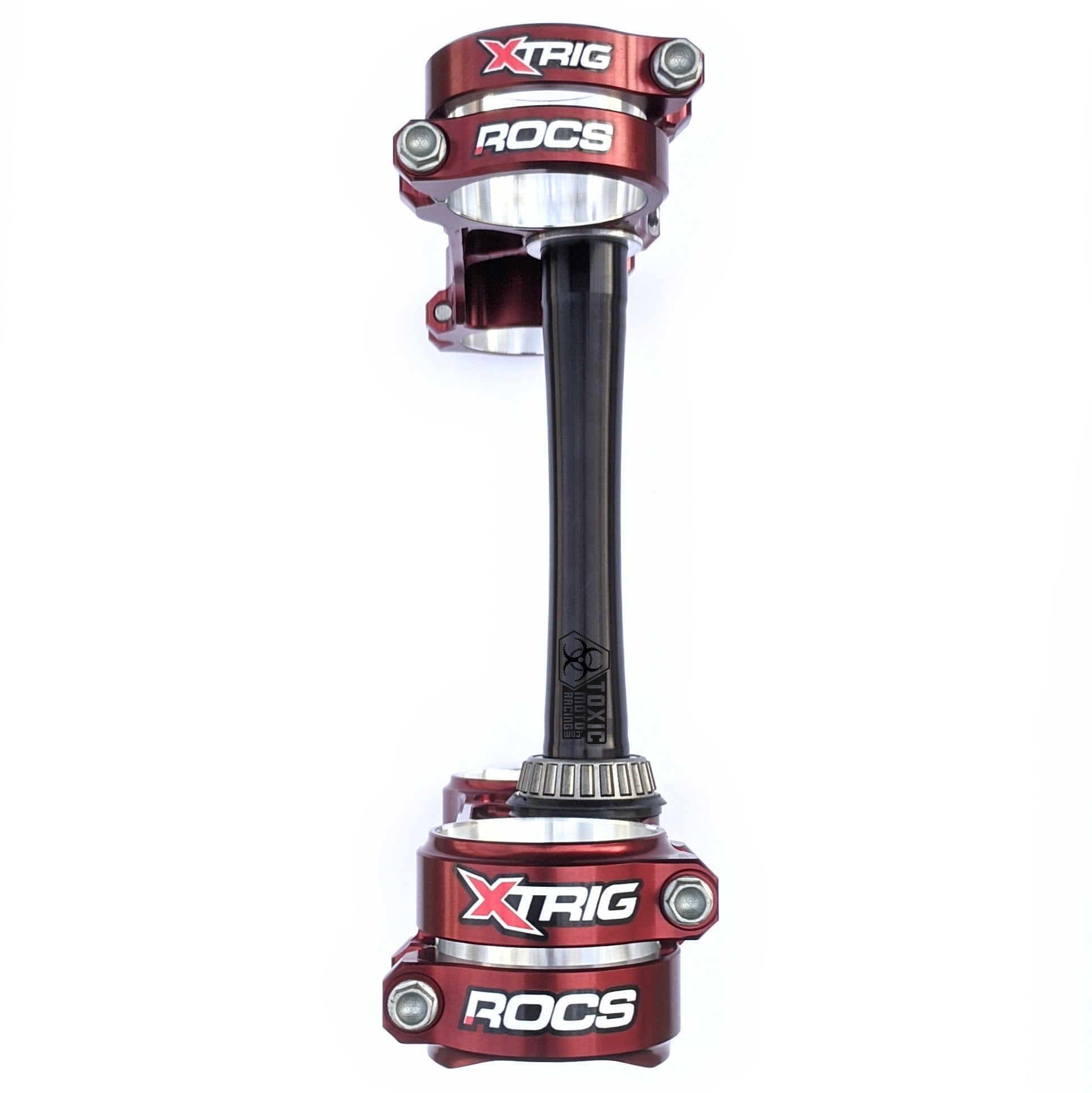 The ROCS system on both top and bottom triple clamps provides a more even clamping of the fork leg.